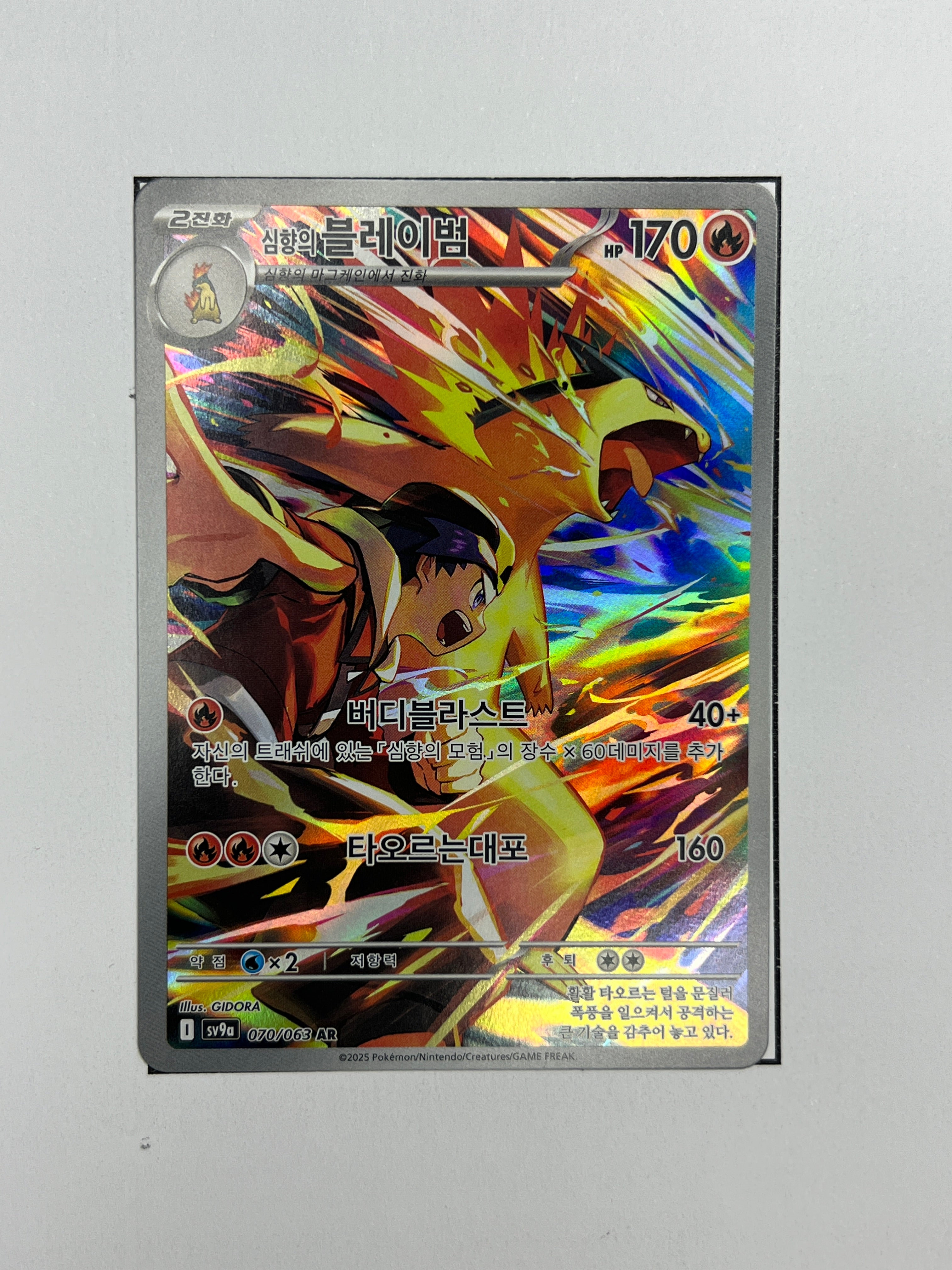 Ethan's Typhlosion – Art Rare | KOR | sv9a 070
